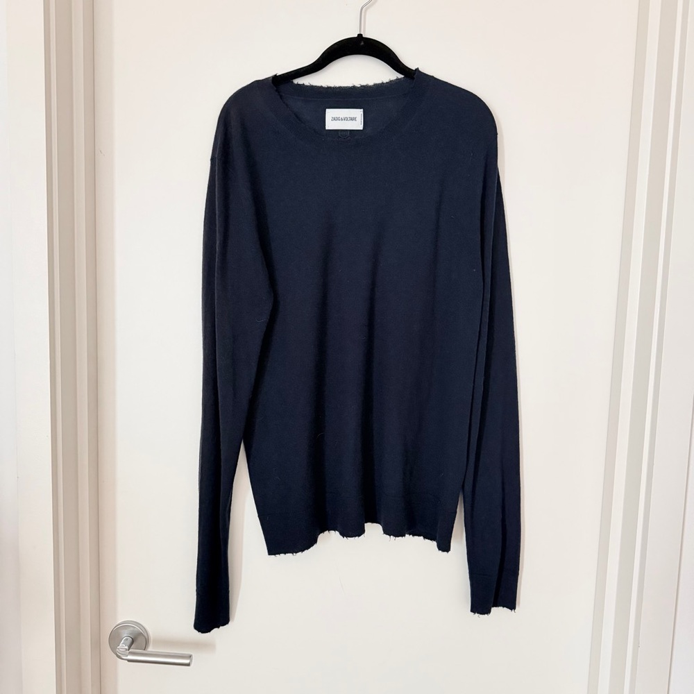 Zadig & Voltaire Navy 100% Cashmere Sweater